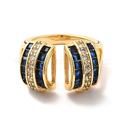 Cubic Zirconia Arch Open Cuff Ring&nbsp;RJEW-C041-02G-02
