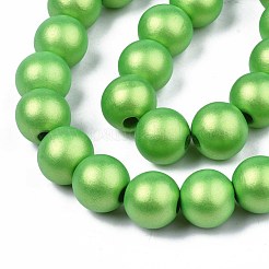 Painted Natural Wood Beads Strands&nbsp;WOOD-S053-58E