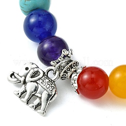 Chakra Natural & Synthetic Mixed Stone Stretch Bracelets&nbsp;BJEW-JB09859-03