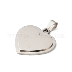 304 Stainless Steel Stamping Blank Tag Pendants&nbsp;STAS-H481-03A-P