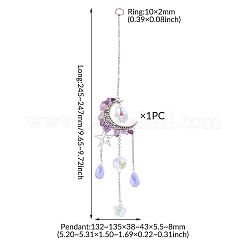 Moon & Star Alloy Hanging Ornaments&nbsp;HJEW-TADJ0024