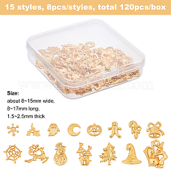 120Pcs 15 Styles Alloy Cabochons&nbsp;FIND-OC0001-11
