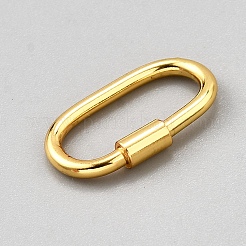 1Pc 925 Sterling Silver Locking Carabiner&nbsp;STER-NB0001-24G