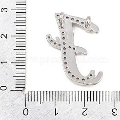 Brass Micro Pave Clear Cubic Zirconia Pendants&nbsp;CU-CBA8481-01P-F
