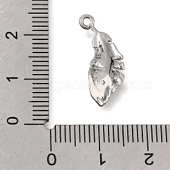 Brass Micro Pave Clear Cubic Zirconia Charms&nbsp;LS-KK-CBA15EE-06P