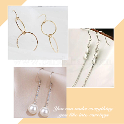 80Pcs 2 Colors Brass Earring Hooks&nbsp;KK-DC0002-21