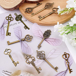 Skeleton Key & Wing Charm Bracelet DIY Making Kit&nbsp;DIY-SC0017-45