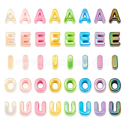 50Pcs 5 Styles UV Plating Opaque Acrylic Beads&nbsp;PACR-TA0001-31H