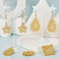 40Pcs 10 Styles Iron Rhinestone Pendants&nbsp;IFIN-TA0001-60