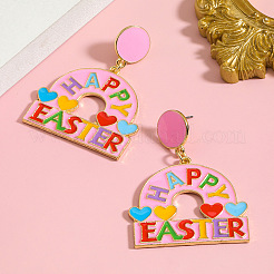 Zinc Alloy Enamel Dangle Stud Earrings&nbsp;FS-WG4F271-01