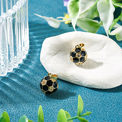 Sports Brass Micro Pave Clear Cubic Zirconia Pendants&nbsp;KK-TA0008-67