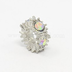Large Hole Zinc Alloy Rhinestone European Beads&nbsp;CPDL-L001-07