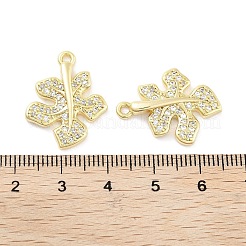 Brass Micro Pave Clear Cubic Zirconia Pendants&nbsp;ZIRC-P120-13G