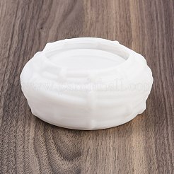 DIYキャンドルシリコンモールド  キャンドル作り用  フラットラウンド  ホワイト  108x47mm  内径：72mm&nbsp;DIY-A057-01B