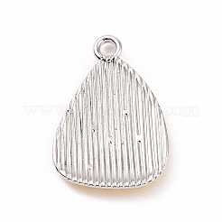 合金エナメルチャーム  ティアドロップチャーム  プラチナ  20x14.5x2mm  穴：2mm&nbsp;ENAM-M055-10P