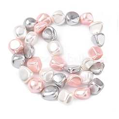 Electroplated Shell Pearl Beads Strands&nbsp;BSHE-D301-02D