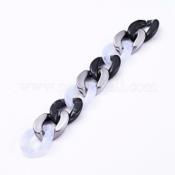 Imitation Gemstone Style Handmade Acrylic Curb Chains&nbsp;AJEW-JB00534-01