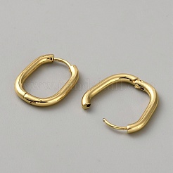 304ステンレススチールフープピアス  オーバル  ゴールドカラー  20x16x2.5mm&nbsp;EJEW-WH0018-57D-G