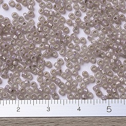 MIYUKIラウンドロカイユビーズ  日本製シードビーズ  （rr2359)シルバーラインシェルオパール  11/0  2x1.3mm  穴：0.8mm  約1100PCS /ボトル  10 G /ボトル&nbsp;SEED-JP0008-RR2359