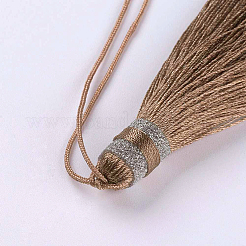 ナイロン糸タッセルビッグサイズパーツ  キャメル  100x10mm&nbsp;NWIR-K019-A08