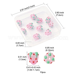 10Pcs Glass Bumpy Beads&nbsp;LAMP-FS0001-58