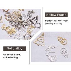 Alloy Open Back Bezel Pendants&nbsp;PALLOY-OC0001-20