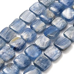 天然石カヤナイトビーズ連売り  正方形  8~8.5x8.5x2.5~3.5mm  穴：0.7mm  約50~52個/連  15.91~16.02''（40.4~40.7センチメートル）&nbsp;G-H335-L01-8mm