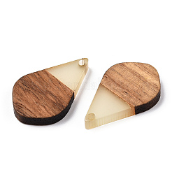 Walnut Wood & Luminous Glow in the Dark Resin Pendants&nbsp;RESI-N039-73