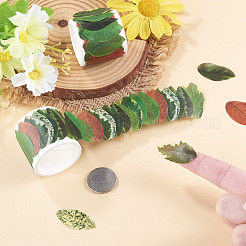 カード作りに使える秋の葉っぱの紙テープステッカー  芸術品や工芸品のプロジェクト  スクラップブック  カラフル  30~31x14~20mm  ステッカー50枚/ロール&nbsp;DIY-TAC0032-23F