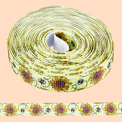 Polyester Bees Printed Grosgrain Ribbons&nbsp;SRIB-WH20020-018A