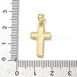 ベネズエラ産真鍮エナメルペンダント  ゴールドカラー  クロスチャーム  21.5x12x2mm  穴：5x3mm&nbsp;KK-P352-01A-G