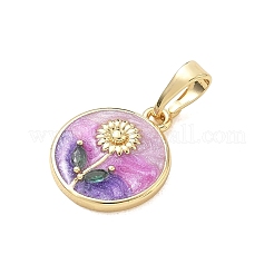Brass Enamel Pendants&nbsp;KK-CBA3F25-10G