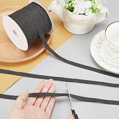 綿ツイルテープリボン  ヘリンボーンリボン  裁縫用  濃いグレー  3/8インチ（10mm）x0.84mm  約80ヤード/ロール（73.15メートル/ロール）&nbsp;OCOR-WH0058-35J