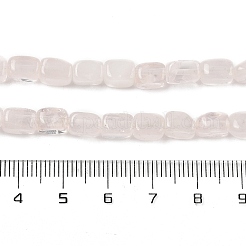 天然石ローズクォーツビーズ連売り  直方体の  6.5~7.5x4.5~5.5x4.5~5.5mm  穴：1mm  約53個/連  14.88~15.04''（37.8~38.2センチメートル）&nbsp;G-H087-D02-01