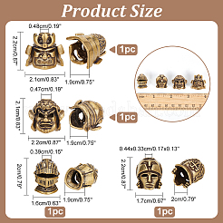 4Pcs 4 Styles Brass European Beads&nbsp;KK-NB0003-58