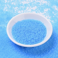 MIYUKIラウンドロカイユビーズ  日本製シードビーズ  11/0  (rr148f)マットトランスペアレントアクア  11/0  2x1.3mm  穴：0.8mm  約1111個/10g&nbsp;X-SEED-G007-RR0148F