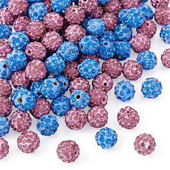 100Pcs 2 Ccolors Handmade Polymer Clay Rhinestone Beads&nbsp;CLAY-TA0001-79A