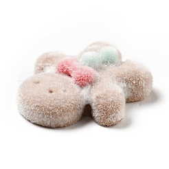 クリスマス オペーク レジン カボション  フロッキージンジャーブレッドマン  砂茶色  23x19.5x6mm&nbsp;LS-RESI-G042-A01