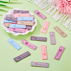 42Pcs 6 Colors Microfiber Label Tags&nbsp;DIY-TA0012-19