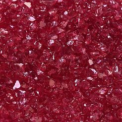 透明電気めっきの砕いたガラス工芸品  ABカラーメッキ  不規則なガラスチップ  ネイルアート用 diy 花瓶フィラー  暗赤色  1.5~2x1.5~2mm&nbsp;GLAA-F123-12