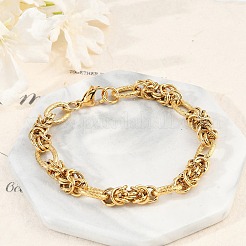 304 Stainless Steel Oval Link Chain Bracelets for Women&nbsp;BJEW-F488-43G