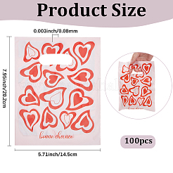 100Pcs Heart Printed Eco-Friendly Reusable Bags&nbsp;ABAG-SP0001-61A-B