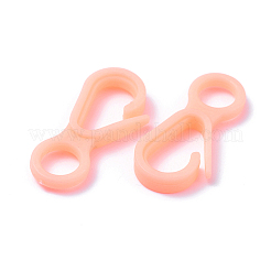 プラスチックカニカン  ライトサーモン  33x15.5x4.5mm  穴：7.5mm&nbsp;X-KY-D012-09