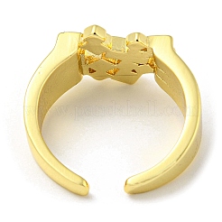 Brass Open Cuff Rings for Women&nbsp;LS-RJEW-G303-01A-G