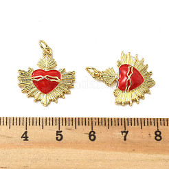 Brass Enamel Pendants&nbsp;KK-R229-06G-03