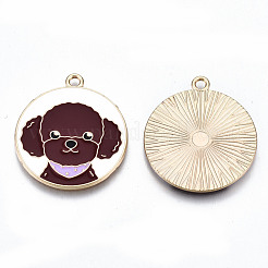Eco-Friendly Alloy Enamel Pendants&nbsp;X-ENAM-Q437-054B-NR