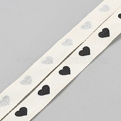 布紐トリム  ハート  家の装飾のための  室内装飾品  手作り工芸品  ホワイト  5/8インチ（16mm）  約5.00ヤード（4.57m）/ロール&nbsp;OCOR-WH0108-29A