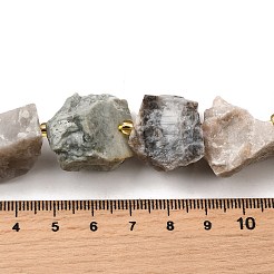 天然の平和翡翠の原石ビーズ連売り  ナゲット  シードビーズで  14~28x15~25x10~27mm  穴：1.2~1.4mm  約9~10個/連  7.76''~8.07''（19.7~20.5センチメートル）&nbsp;G-Z087-B19