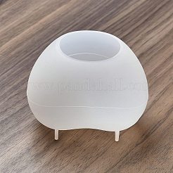 ハートDIYシリコンモールド  ローソク足作り用  UVレジン用  エポキシ樹脂金型製作  ホワイト  64x86x70mm  内径：39mm&nbsp;LS-DIY-A059-09