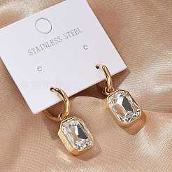 Ion Plating(IP) 304 Stainless Steel Hoop Earring Hand Polished&nbsp;EJEW-C017-06G-03